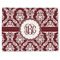 Maroon & White Linen Placemat - Front