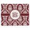 Maroon & White Single-Sided Linen Placemat - Single w/ Monogram