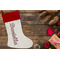 Maroon & White Linen Stocking w/Red Cuff - Flat Lay (LIFESTYLE)