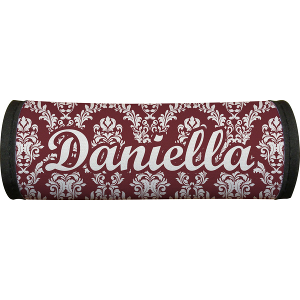 Maroon & White Luggage Handle Wrap