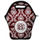Maroon & White Lunch Bag - Front