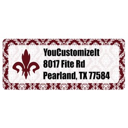 Maroon & White Return Address Labels (Personalized)