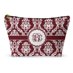 Maroon & White Makeup Bags (Personalized)