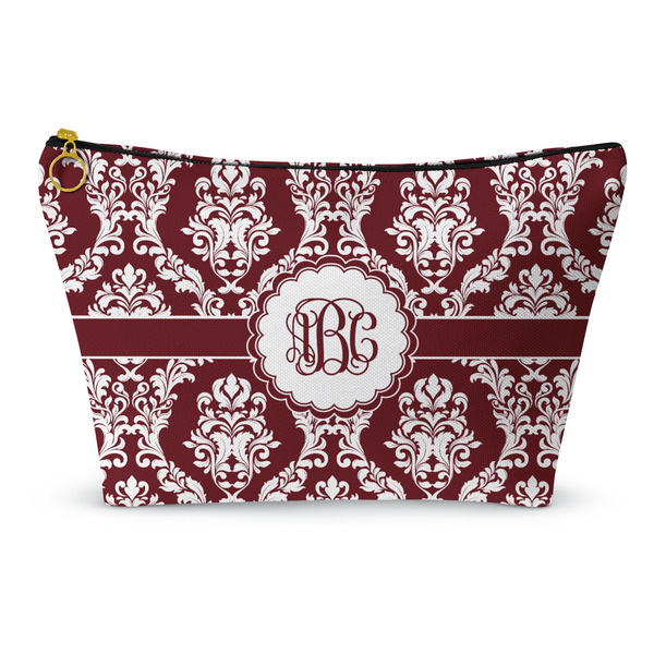 Custom Maroon & White Makeup Bag (Personalized)