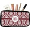 Maroon & White Makeup / Cosmetic Bag - Small (Personalized)