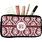 Maroon & White Makeup / Cosmetic Bag - Small (Personalized)