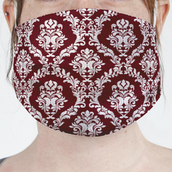 Maroon & White Face Mask Cover (Personalized)