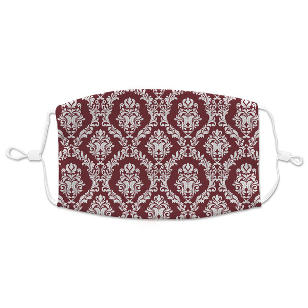 Custom Maroon & White Adult Cloth Face Mask - XLarge