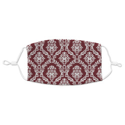 Maroon & White Adult Cloth Face Mask - Standard