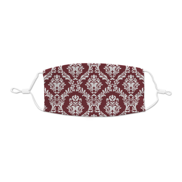 Custom Maroon & White Kid's Cloth Face Mask - XSmall