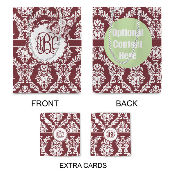 Maroon & White Medium Gift Bag - Approval