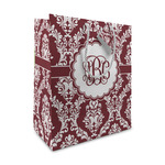 Maroon & White Medium Gift Bag (Personalized)