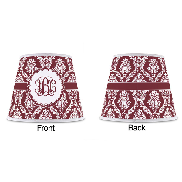 Maroon & White Poly Film Empire Lampshade - Approval