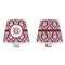 Maroon & White Poly Film Empire Lampshade - Approval