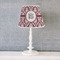 Maroon & White Poly Film Empire Lampshade - Lifestyle