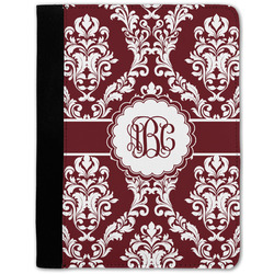 Maroon & White Notebook Padfolio w/ Monogram