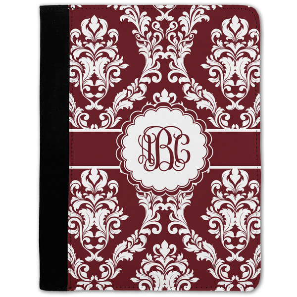 Custom Maroon & White Notebook Padfolio w/ Monogram