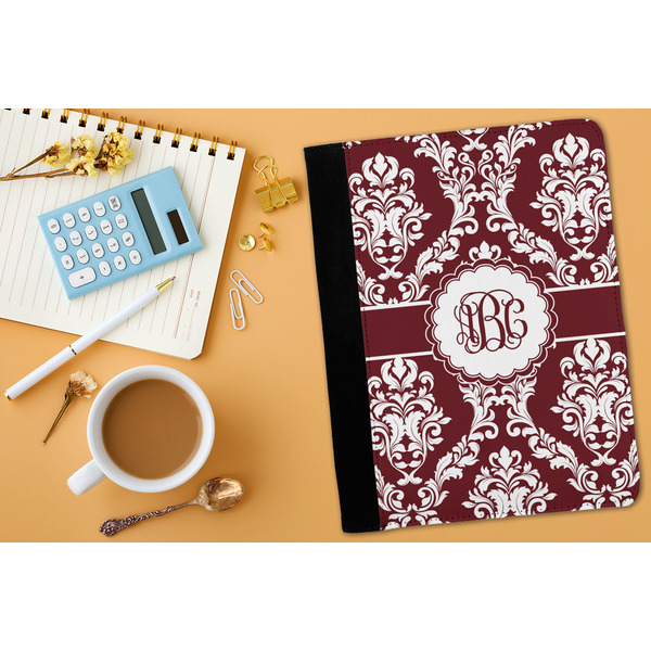 Maroon & White Medium Padfolio - LIFESTYLE (adult)
