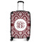 Maroon & White Suitcase - 24" Medium - Checked (Personalized)