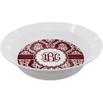 Maroon & White Melamine Bowl - 12 oz (Personalized)