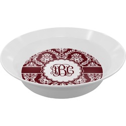 Maroon & White Melamine Bowl (Personalized)