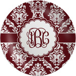 Maroon & White Melamine Plate (Personalized)