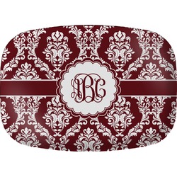 Maroon & White Melamine Platter (Personalized)