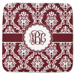 Maroon & White Memory Foam Bath Mat - 48"x48" (Personalized)