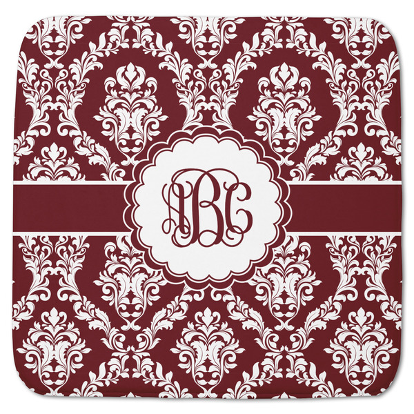 Maroon & White Memory Foam Bath Mat 48 X 48