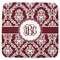 Maroon & White Memory Foam Bath Mat - 48"x48" (Personalized)
