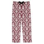 Maroon & White Mens Pajama Pants - L