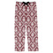 Maroon & White Mens Pajama Pants - Flat