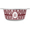 Maroon & White Stainless Steel Dog Bowl - Small (Personalized)