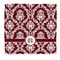 Maroon & White Microfiber Dish Rag - Front/Approval