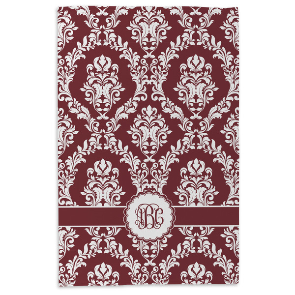 Maroon & White Microfiber Dish Towel - APPROVAL
