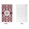 Maroon & White Microfiber Golf Towels - APPROVAL