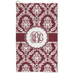 Maroon & White Microfiber Golf Towel - Large (Personalized)