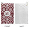 Maroon & White Microfiber Golf Towels - Small - APPROVAL