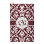 Maroon & White Microfiber Golf Towel - Small (Personalized)