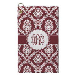 Maroon & White Microfiber Golf Towel - Small (Personalized)