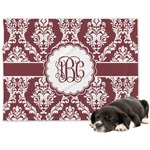 Maroon & White Dog Blanket - Regular (Personalized)