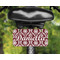 Maroon & White Mini License Plate on Bicycle - LIFESTYLE Two holes