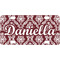 Maroon & White Mini/Bicycle License Plate (Personalized)