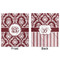 Maroon & White Minky Blanket - 50"x60" - Double Sided - Front & Back