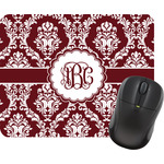 Maroon & White Rectangular Mouse Pad (Personalized)