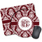 Maroon & White Mouse Pads - Round & Rectangular