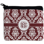 Maroon & White Rectangular Coin Purse (Personalized)