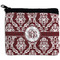 Maroon & White Neoprene Coin Purse - Front