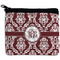 Maroon & White Rectangular Coin Purse (Personalized)