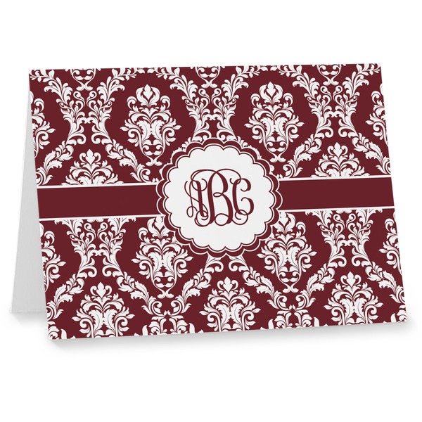 Custom Maroon & White Note cards (Personalized)